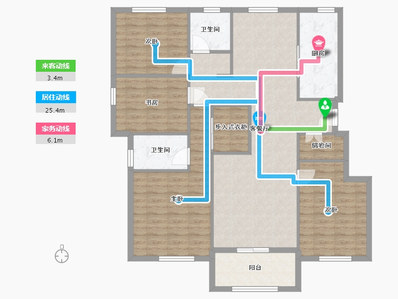 浙江省-绍兴市-和枫雅园-116.69-户型库-动静线