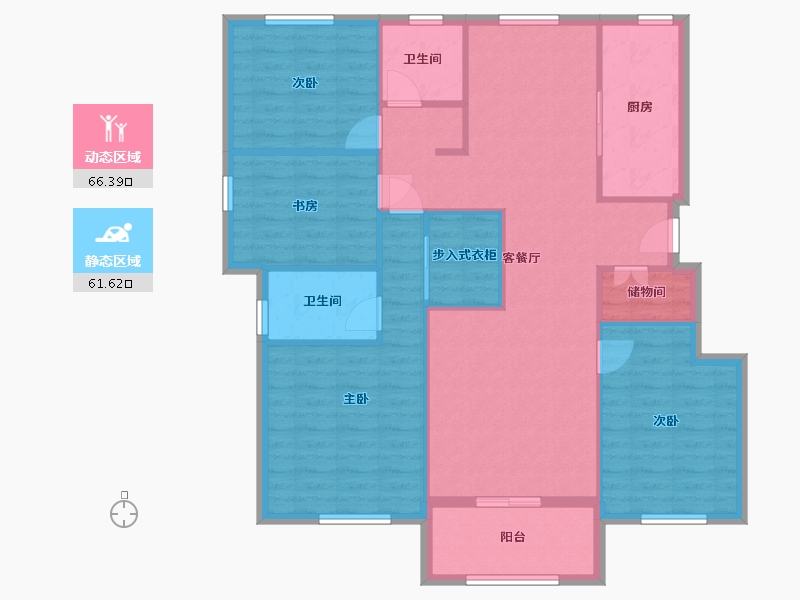 浙江省-绍兴市-和枫雅园-116.69-户型库-动静分区