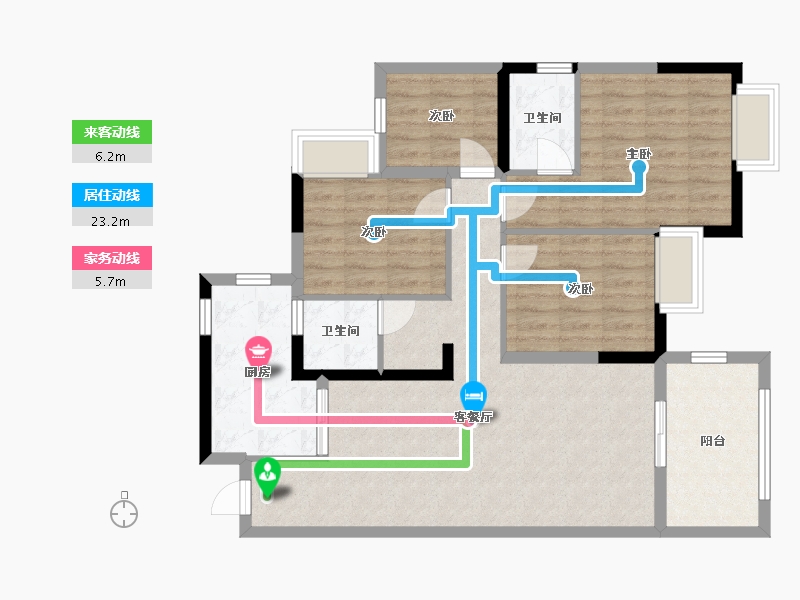 广东省-惠州市-深业西湖三里-96.55-户型库-动静线