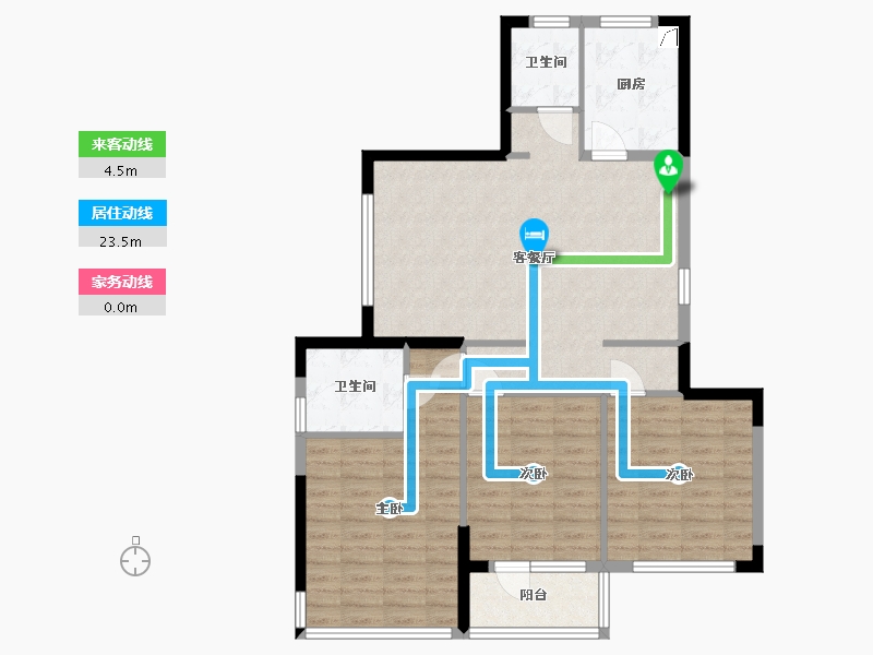 浙江省-宁波市-悦君台-91.45-户型库-动静线