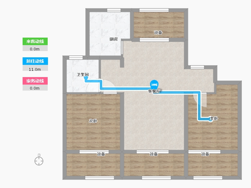 辽宁省-沈阳市-华润・幸福里-96.01-户型库-动静线