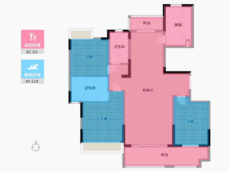 江西省-景德镇市-赣铁凤凰城-118.00-户型库-动静分区