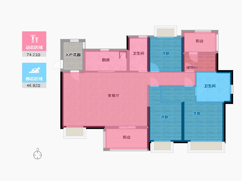 广东省-中山市-映月台-143.00-户型库-动静分区