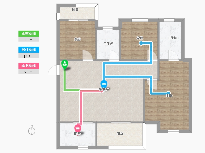 福建省-漳州市-中骏四季阳光一期-80.00-户型库-动静线