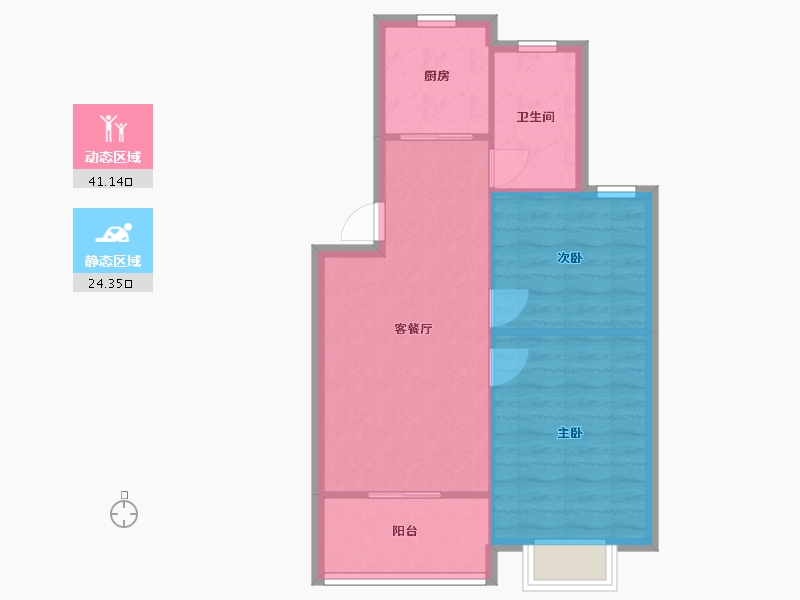 上海-上海市-康桥月苑-60.00-户型库-动静分区