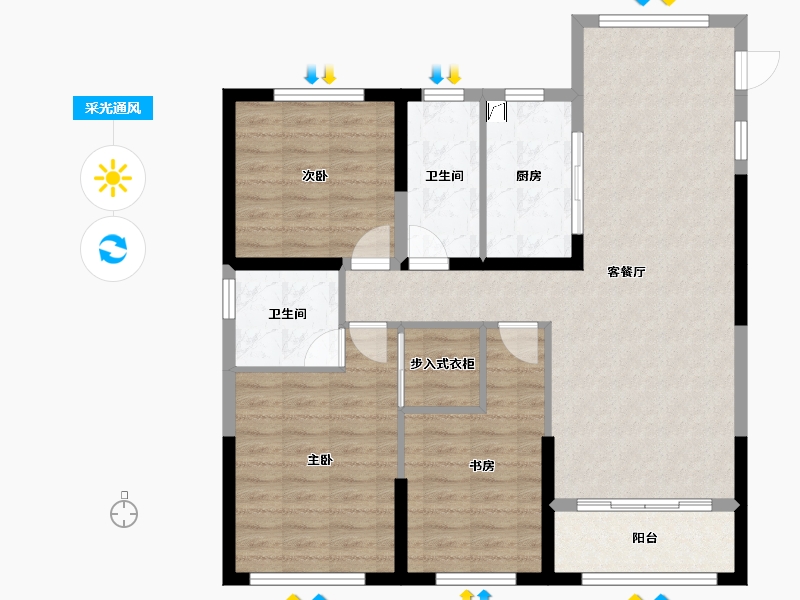 贵州省-黔南布依族苗族自治州-佳怡国际-98.00-户型库-采光通风