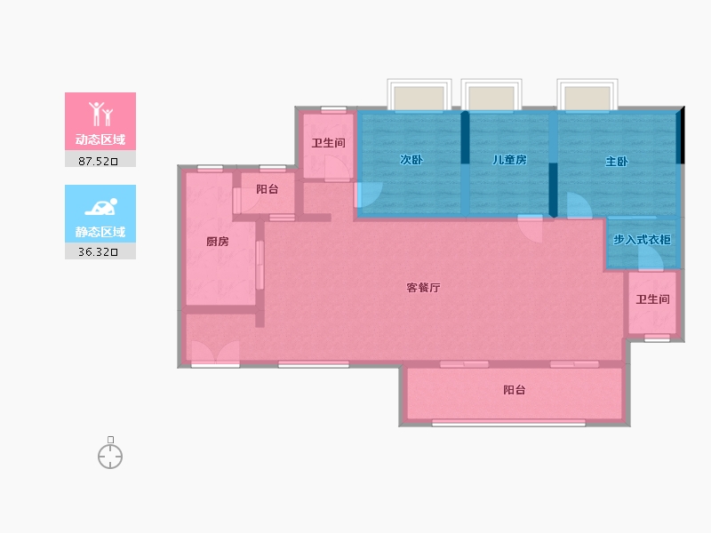 贵州省-贵阳市-中铁生态城太阳谷-116.00-户型库-动静分区