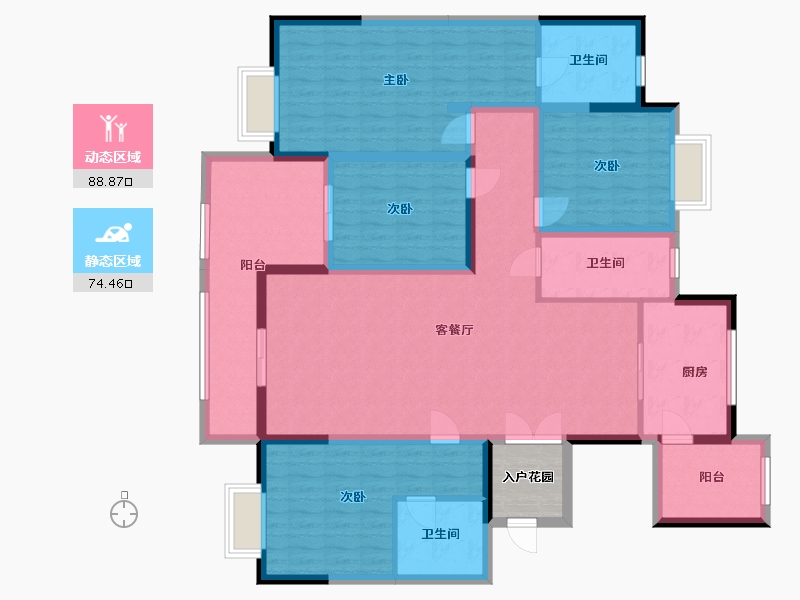 云南省-大理白族自治州-皇正别院-186.00-户型库-动静分区