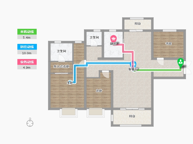 甘肃省-兰州市-瑞玲名郡-115.00-户型库-动静线