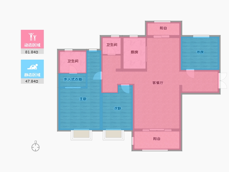 甘肃省-兰州市-瑞玲名郡-115.00-户型库-动静分区