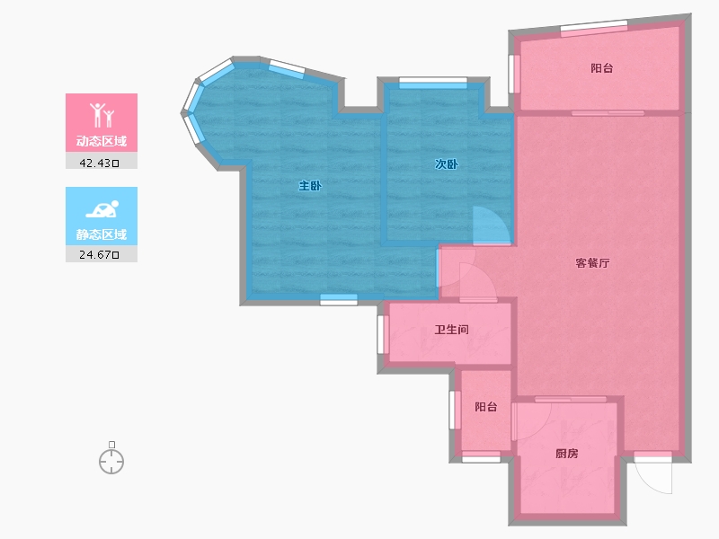 广东省-广州市-富力桃园-68.00-户型库-动静分区