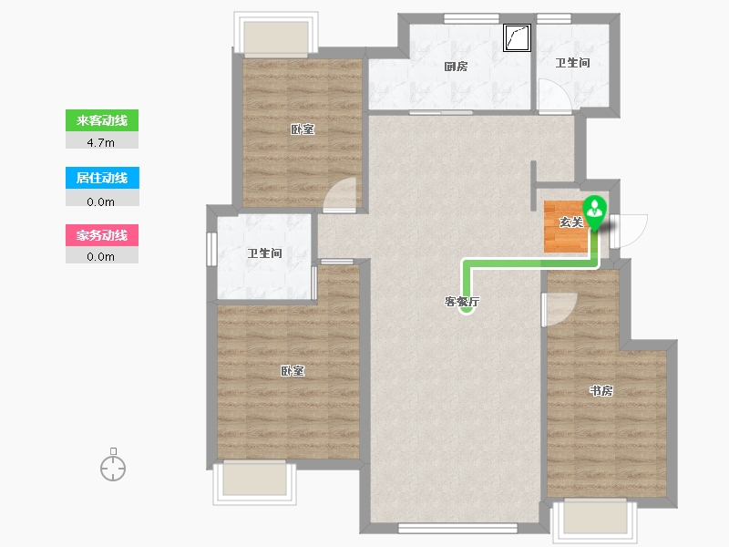 辽宁省-大连市-保利棠悦-81.00-户型库-动静线