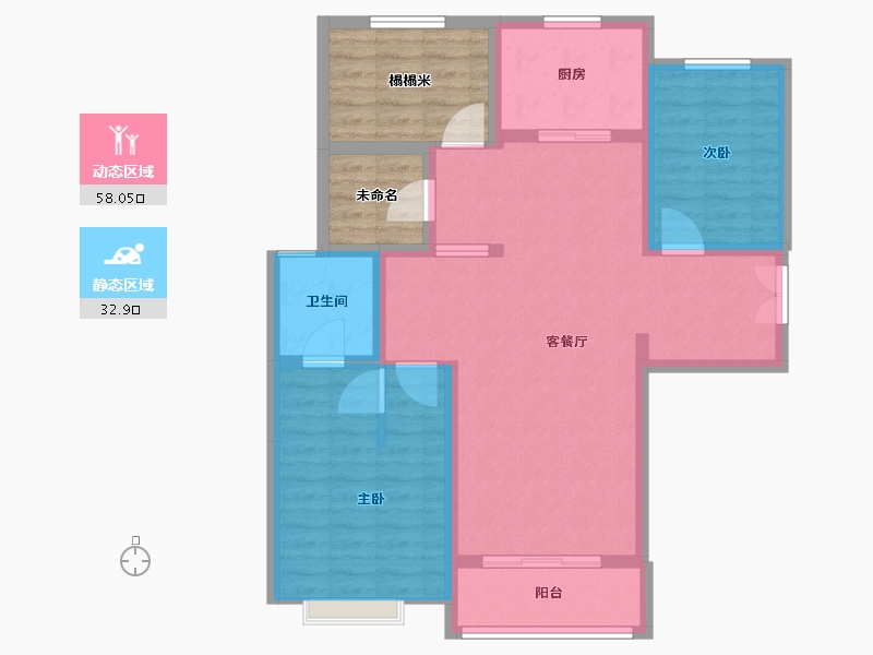 陕西省-榆林市-景华家园-91.12-户型库-动静分区