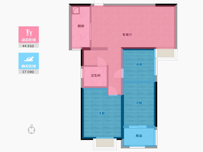 河南省-郑州市-郑地新港华苑-78.00-户型库-动静分区