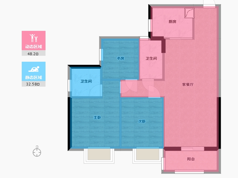 广西壮族自治区-柳州市-祥鹿城-92.00-户型库-动静分区