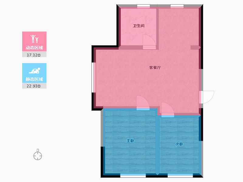 辽宁省-鞍山市-鞍钢新城-66.30-户型库-动静分区