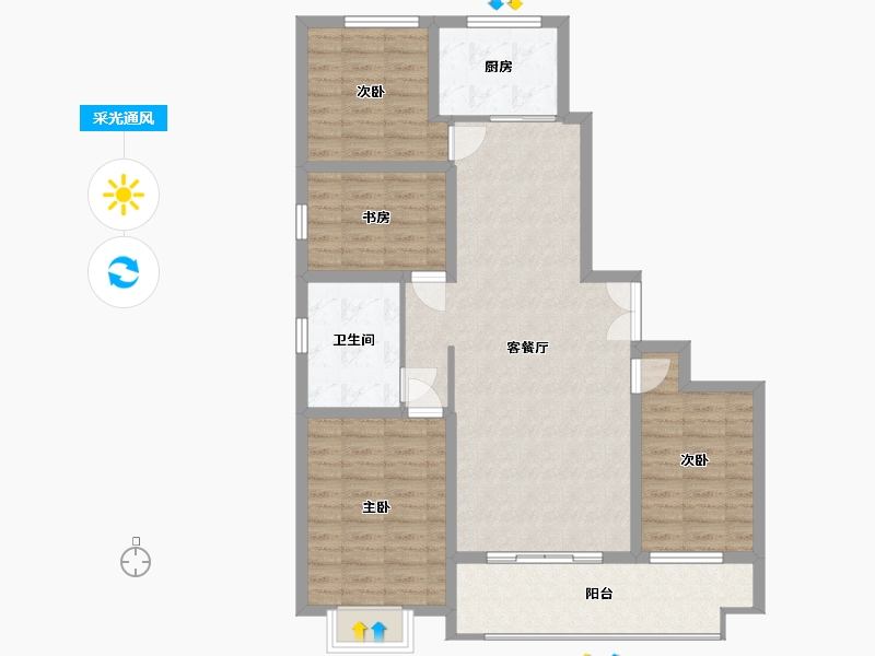 山东省-临沂市-安泰新时代-123.00-户型库-采光通风