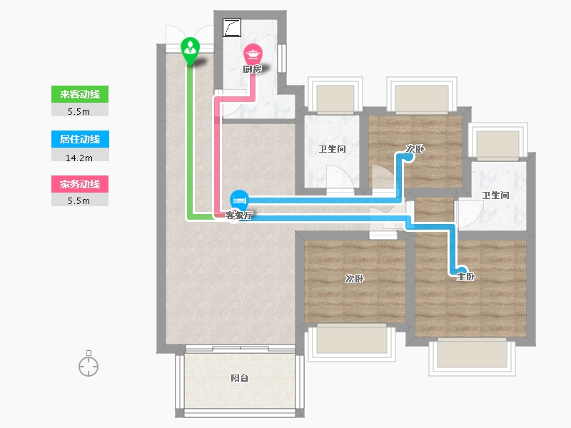 湖南省-永州市-永州岳麓青城-99.00-户型库-动静线