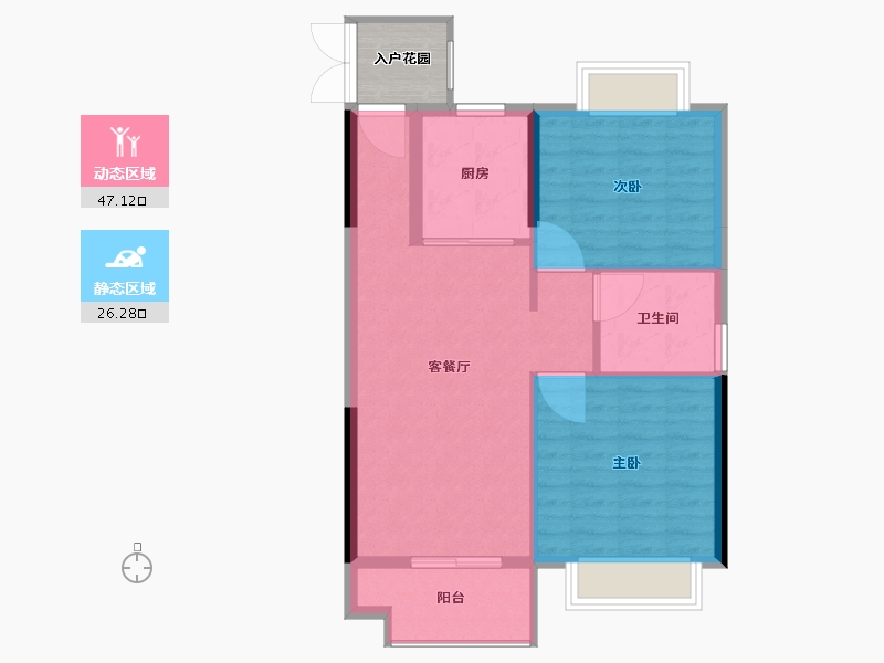 湖南省-岳阳市-大唐世家-70.00-户型库-动静分区