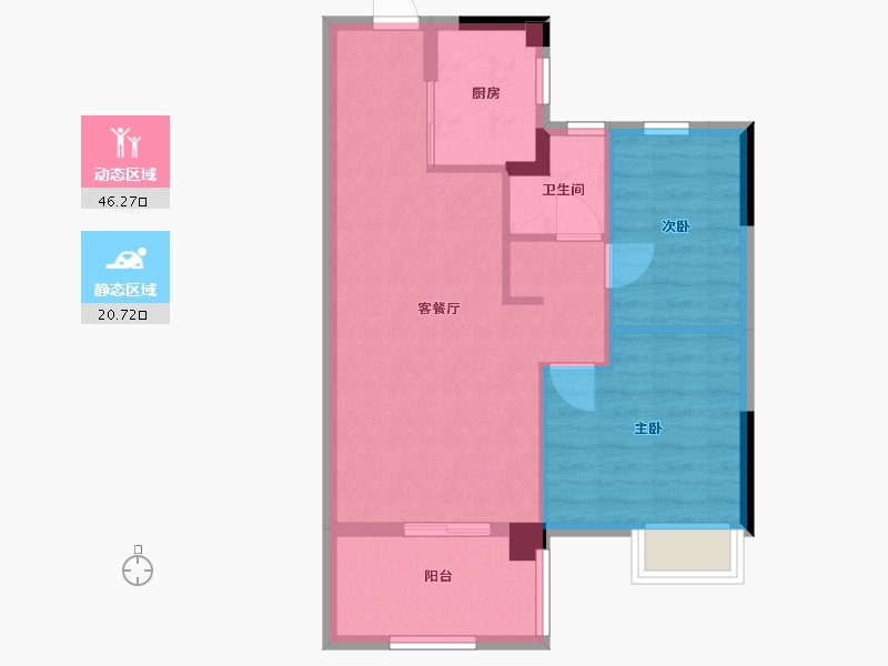 福建省-福州市-滨海・橙里-60.00-户型库-动静分区