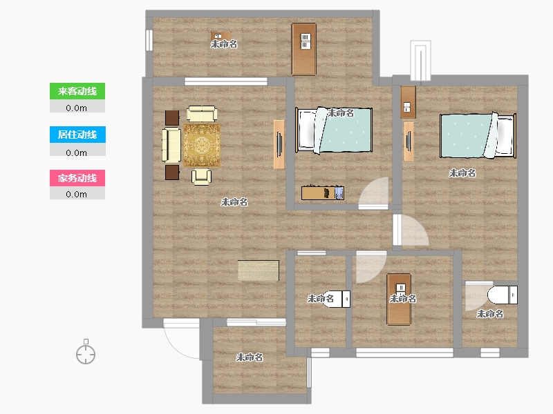 湖南省-株洲市-建宁檀府-84.91-户型库-动静线