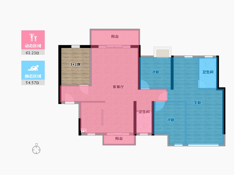 广西壮族自治区-南宁市-绿地东盟国际城-118.66-户型库-动静分区