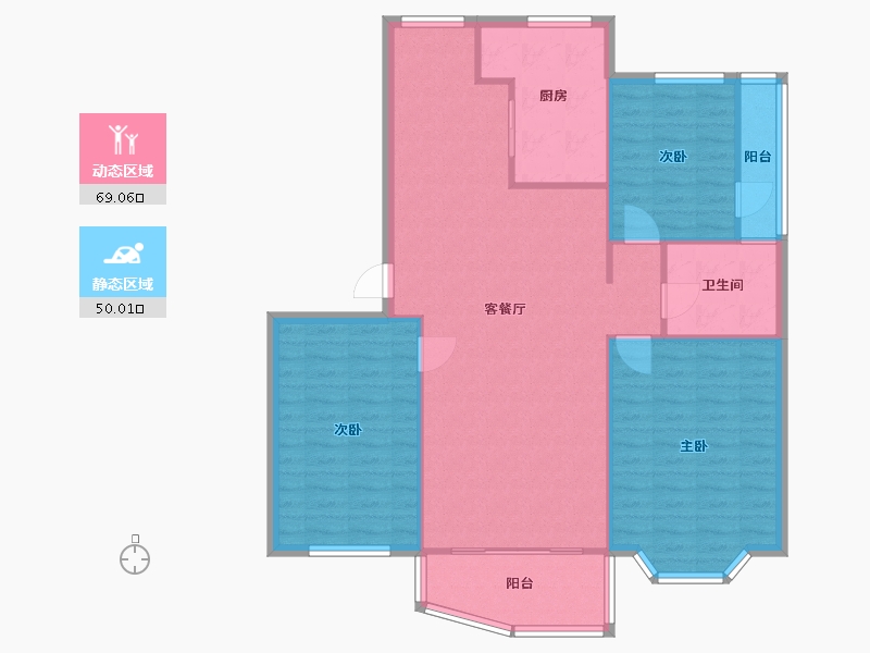 宁夏回族自治区-银川市-湖畔嘉苑-112.00-户型库-动静分区