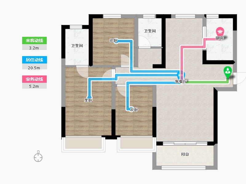 河北省-邢台市-紫云府-93.42-户型库-动静线