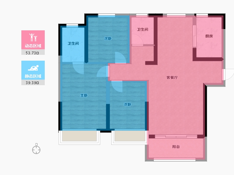 河北省-邢台市-紫云府-93.42-户型库-动静分区