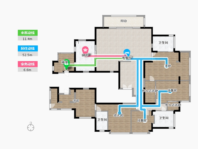 浙江省-杭州市-远洋鹿城公馆-296.00-户型库-动静线