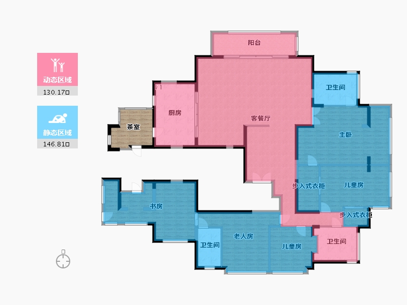 浙江省-杭州市-远洋鹿城公馆-296.00-户型库-动静分区