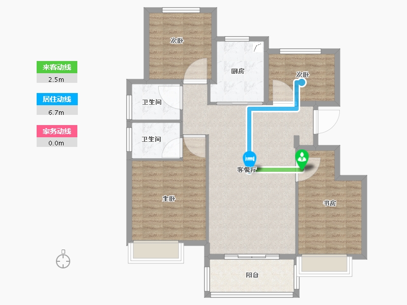 安徽省-黄山市-惠仁诚苑-102.00-户型库-动静线