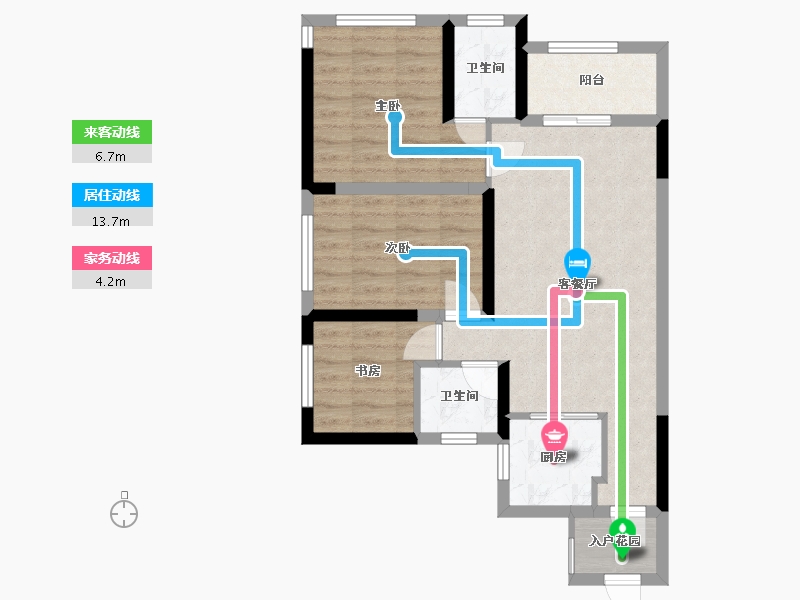 广东省-清远市-帝景湾-70.00-户型库-动静线