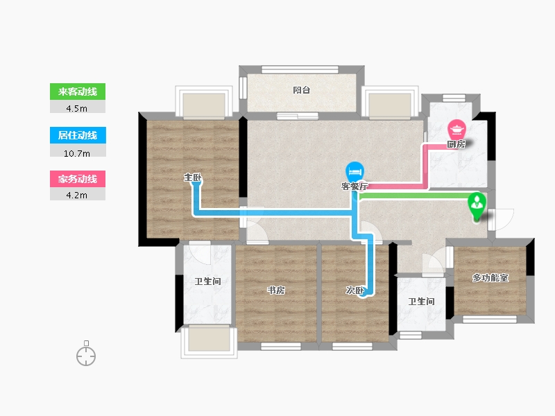 广东省-广州市-阳光城翡丽山-74.00-户型库-动静线