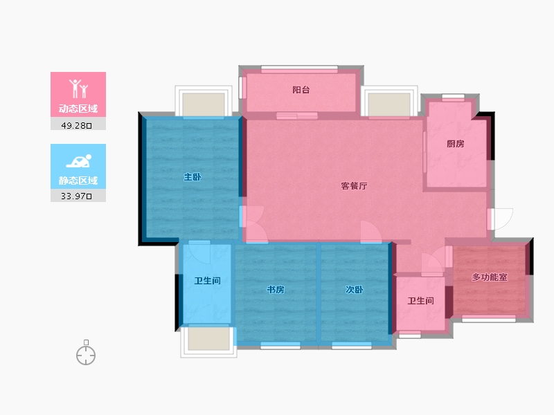 广东省-广州市-阳光城翡丽山-74.00-户型库-动静分区