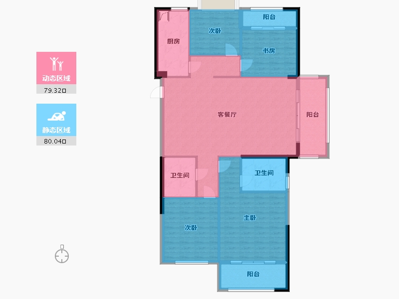 福建省-泉州市-盛世金元二期-146.00-户型库-动静分区