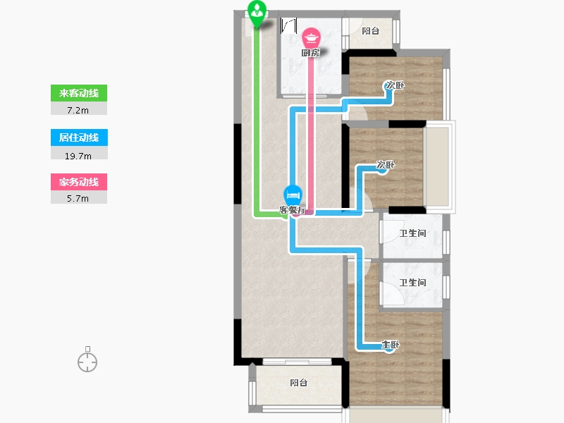 广东省-惠州市-鑫月城-81.75-户型库-动静线