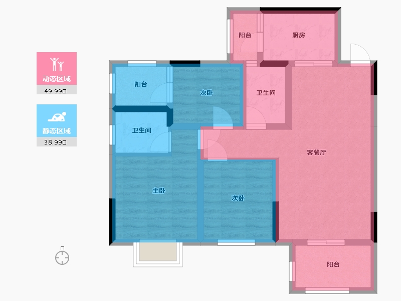 贵州省-贵阳市-尚湖城凤凰栖-117.27-户型库-动静分区