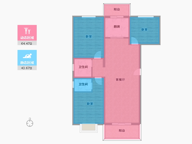 河北省-石家庄市-中兴园-97.00-户型库-动静分区