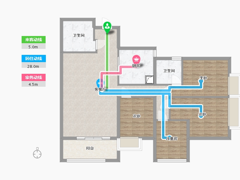 福建省-泉州市-建发珑璟湾-120.00-户型库-动静线