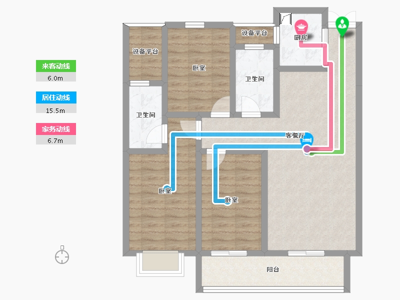 河北省-保定市-锦绣花园-80.00-户型库-动静线