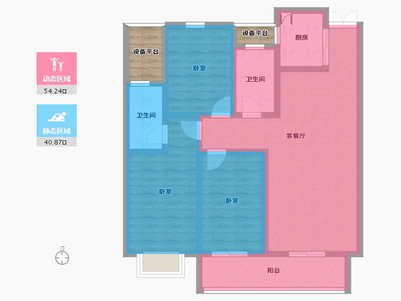 河北省-保定市-锦绣花园-80.00-户型库-动静分区