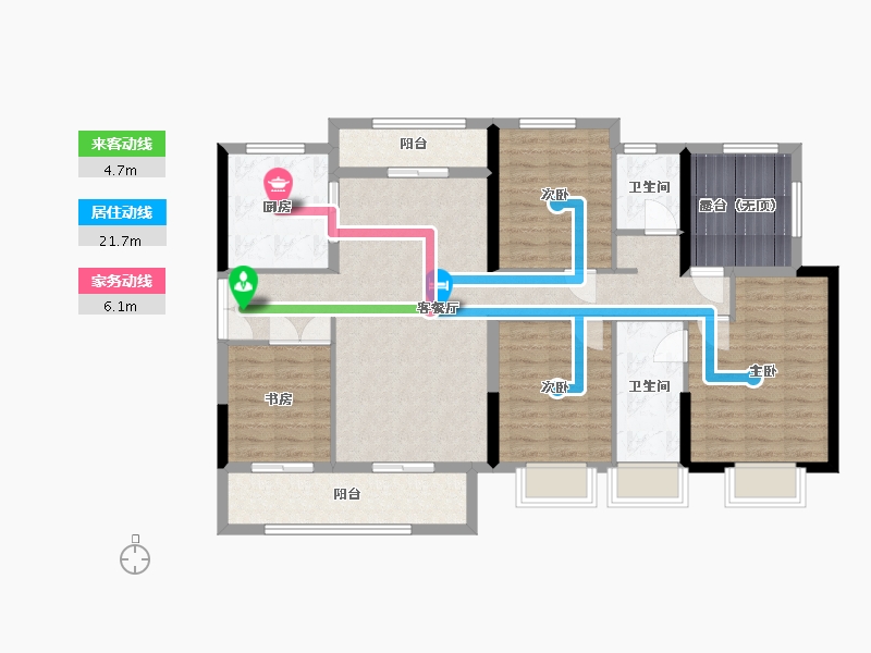 广东省-江门市-粤海城拾桂府-112.00-户型库-动静线