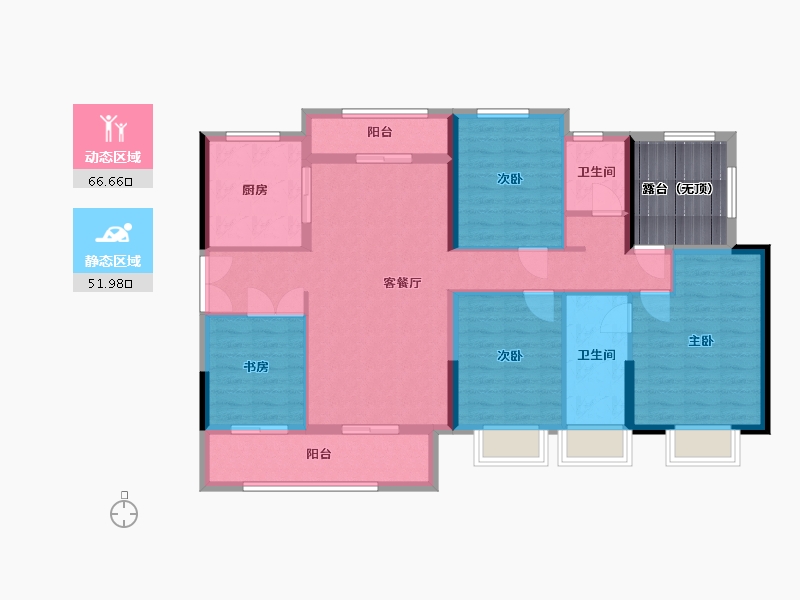 广东省-江门市-粤海城拾桂府-112.00-户型库-动静分区