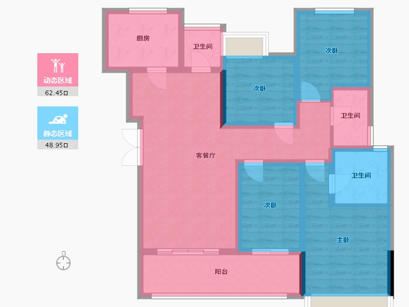 重庆-重庆市-南川区大观镇龙川村1组-住宅-100.00-户型库-动静分区