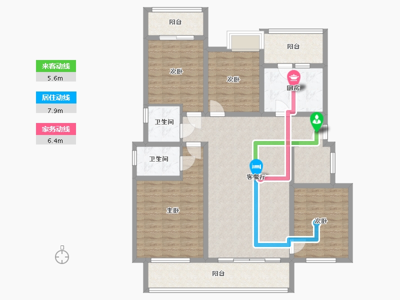 贵州省-安顺市-澳维·中央公园-143.24-户型库-动静线