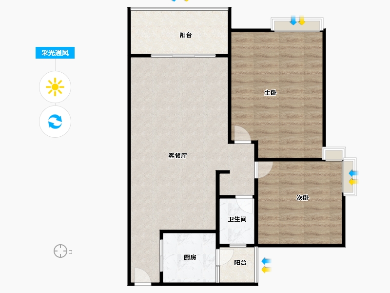 四川省-成都市-思学园智能村-68.76-户型库-采光通风