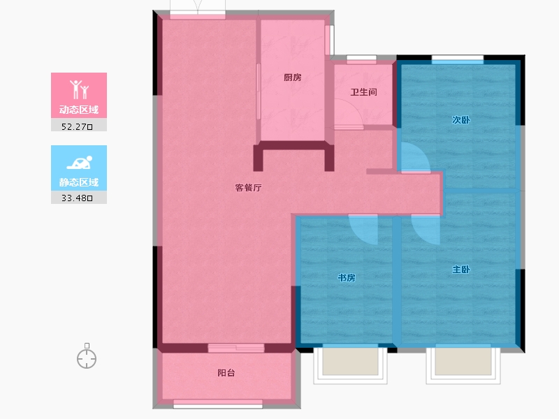 山西省-长治市-锦福苑-88.00-户型库-动静分区