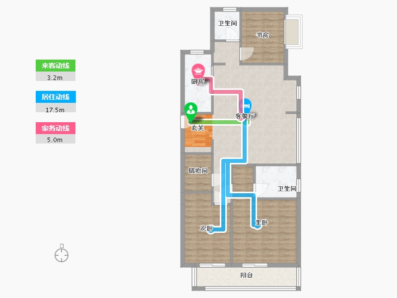 江苏省-镇江市-镇江万科翡翠公园-110.00-户型库-动静线