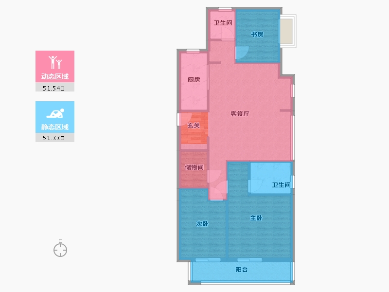 江苏省-镇江市-镇江万科翡翠公园-110.00-户型库-动静分区